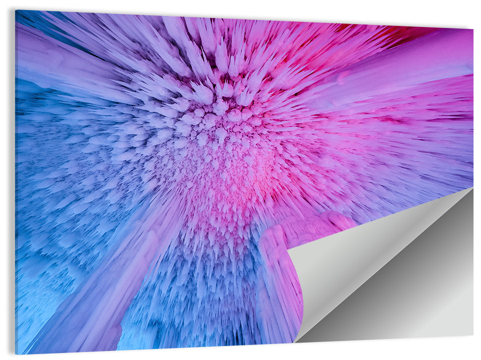 Ethereal Ice Cave Icicles Wall Art