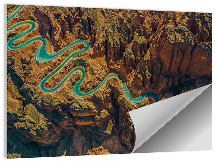 Twisted Mountain Road Wall Art as a poster print
