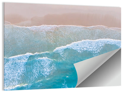 Ocean Beach Waves Aerial Wall Art