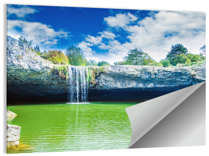 Zarecki Krov Waterfall Wall Art as a poster print