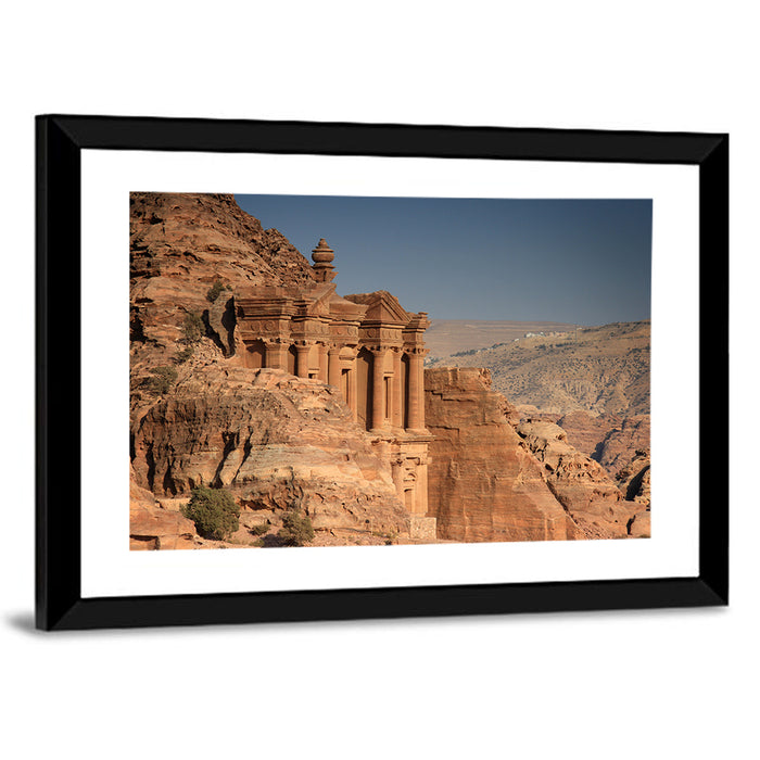 The Monastery at Petra Wall Art as a framed print
