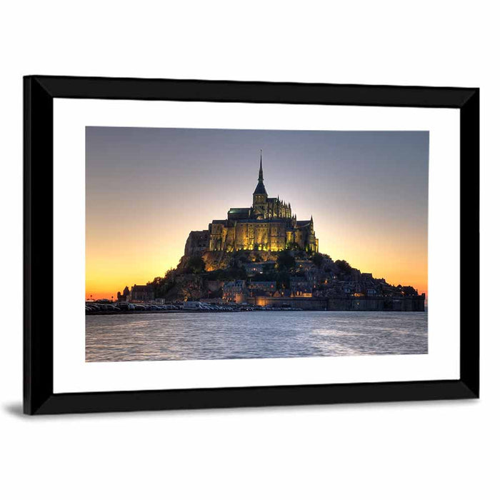 Mont Saint-michel at Dusk Wall Art as a framed print