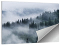 Misty Mountain Pine Forest Wall Art