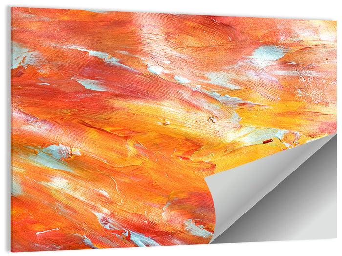 Sunfire Impasto Abstract Wall Art as a poster print