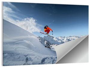 Jumping Skier Wall Art