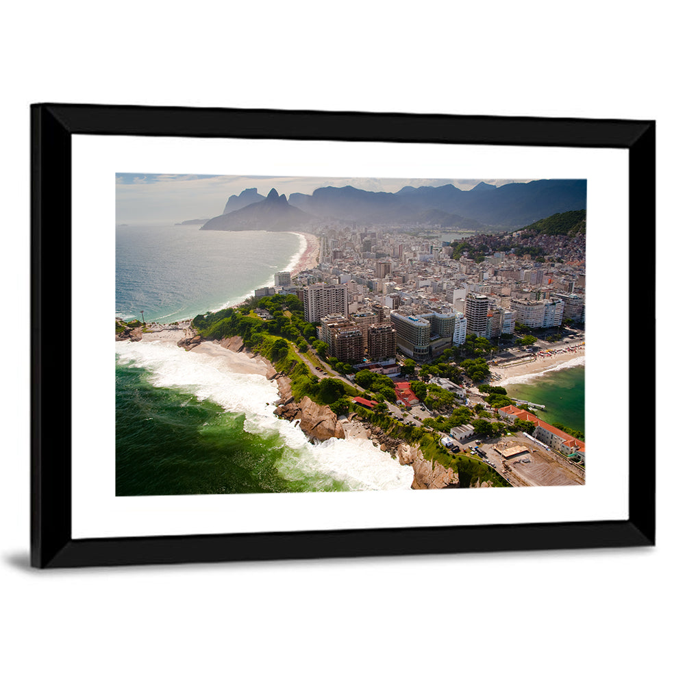 Ipanema Coast Aerial View Wall Art