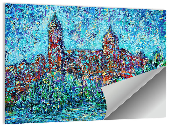 Salamanca Dual Domes Reflection Wall Art as a poster print