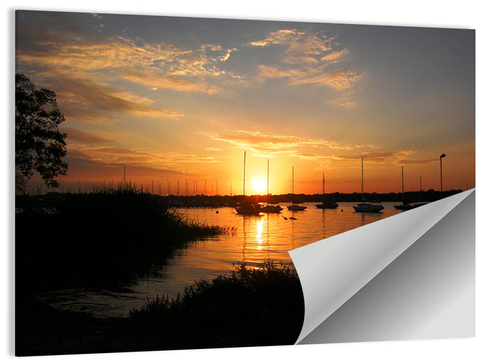 White Rock Lake Sunset Wall Art as a poster print
