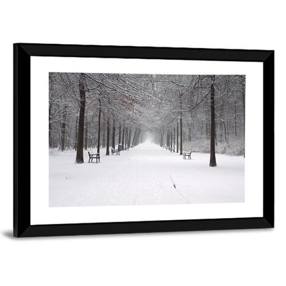 Park Lane in Snow Wall Art