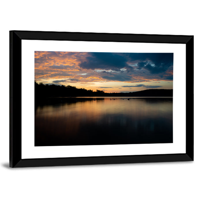 Lake Squam Sunrise Reflection Wall Art as a framed print
