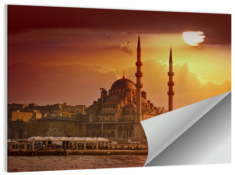 Yeni Cami Golden Hour Wall Art