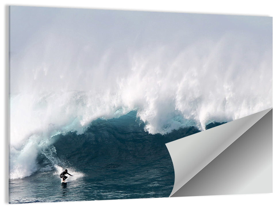 Surfer Beneath Breaking Wave Wall Art