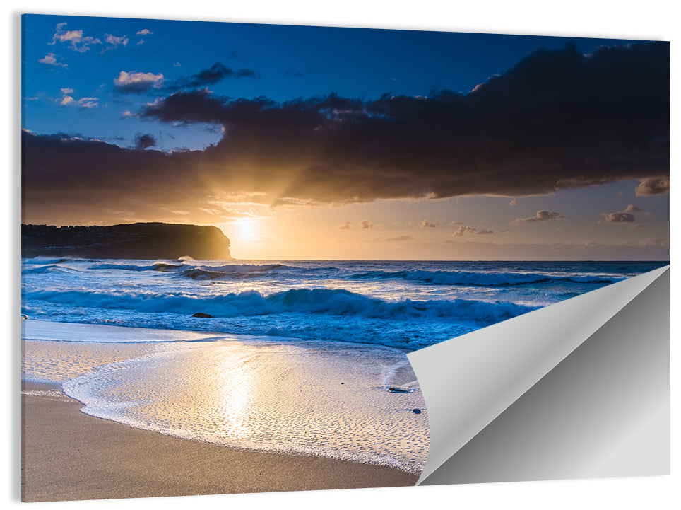 Macmasters Beach Golden Sunrise Wall Art