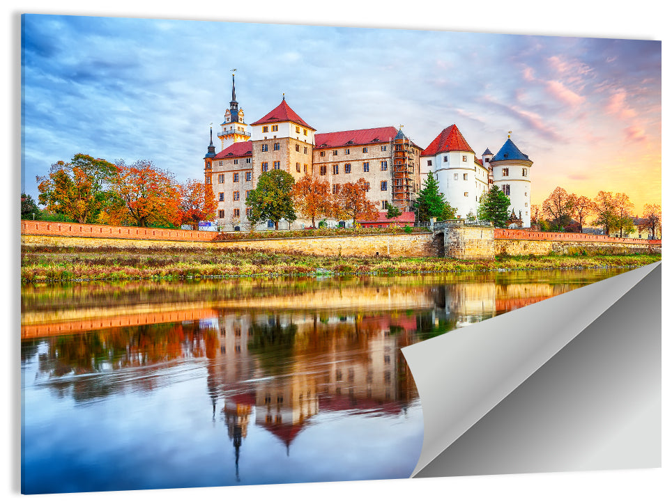 Hartenfels Castle Sunset Reflection Wall Art