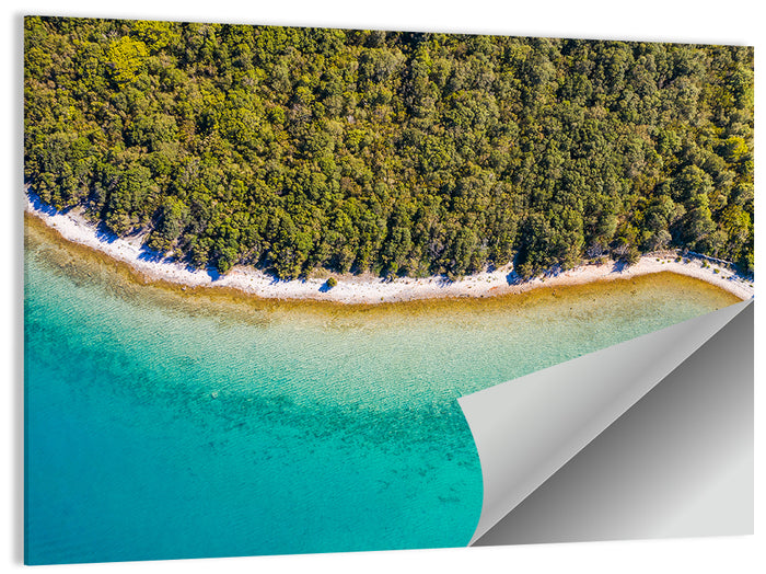 Dugi Otok Aerial Shoreline Wall Art as a poster print