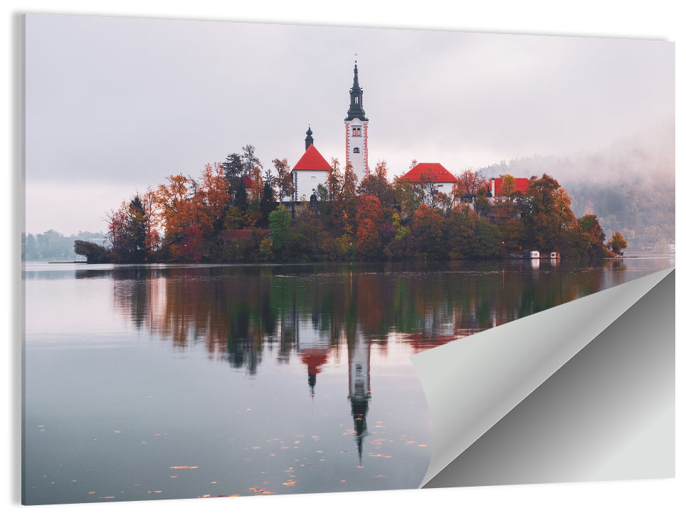 Lake Bled Morning Reflection Wall Art