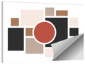 Terracotta Geometric Circle Composition Wall Art