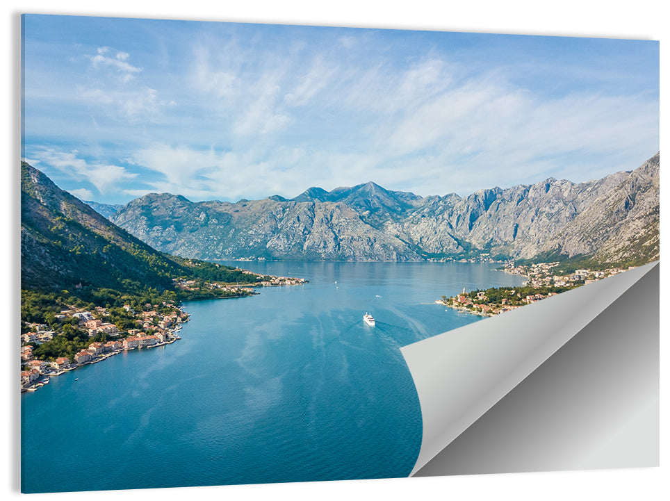 Bay of Kotor Aerial View Wall Art