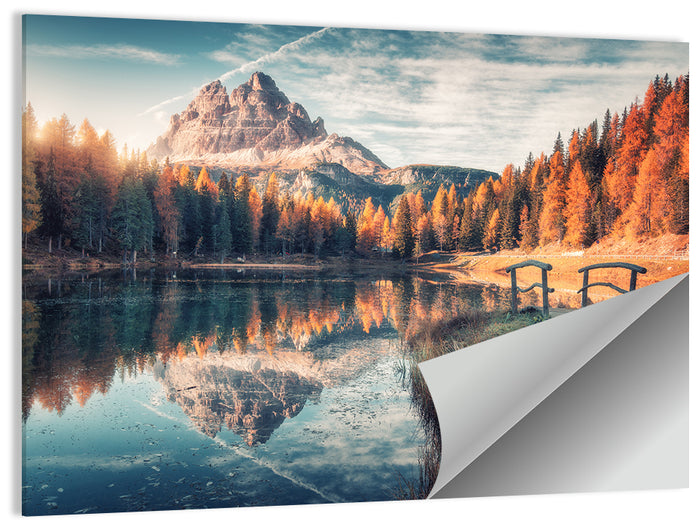 Lago Di Antorno Reflection Wall Art as a poster print
