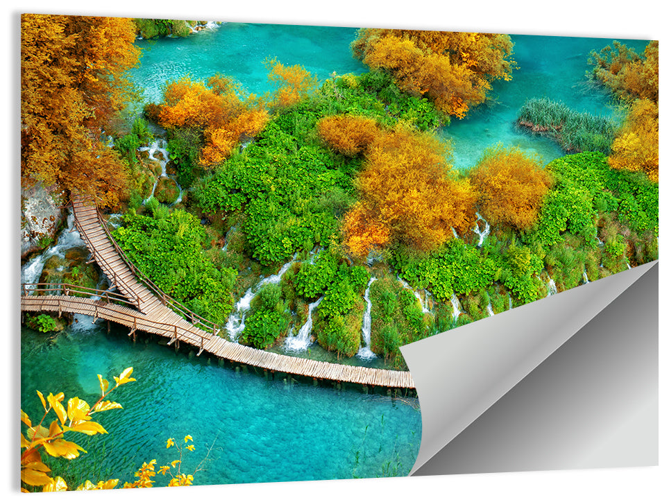 Plitvice Lakes Boardwalk Wall Art