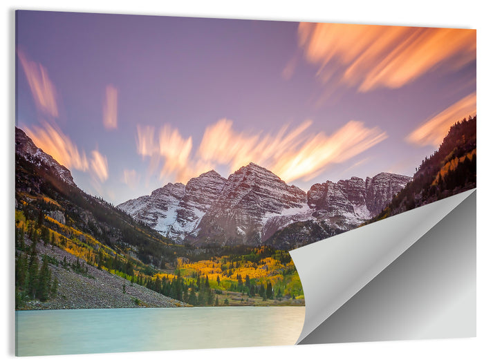 Maroon Bells Sunset Wall Art as a poster print