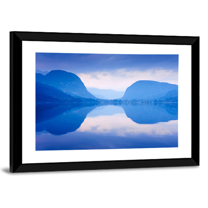 Lake Bohinj Morning Reflection Wall Art as a framed print