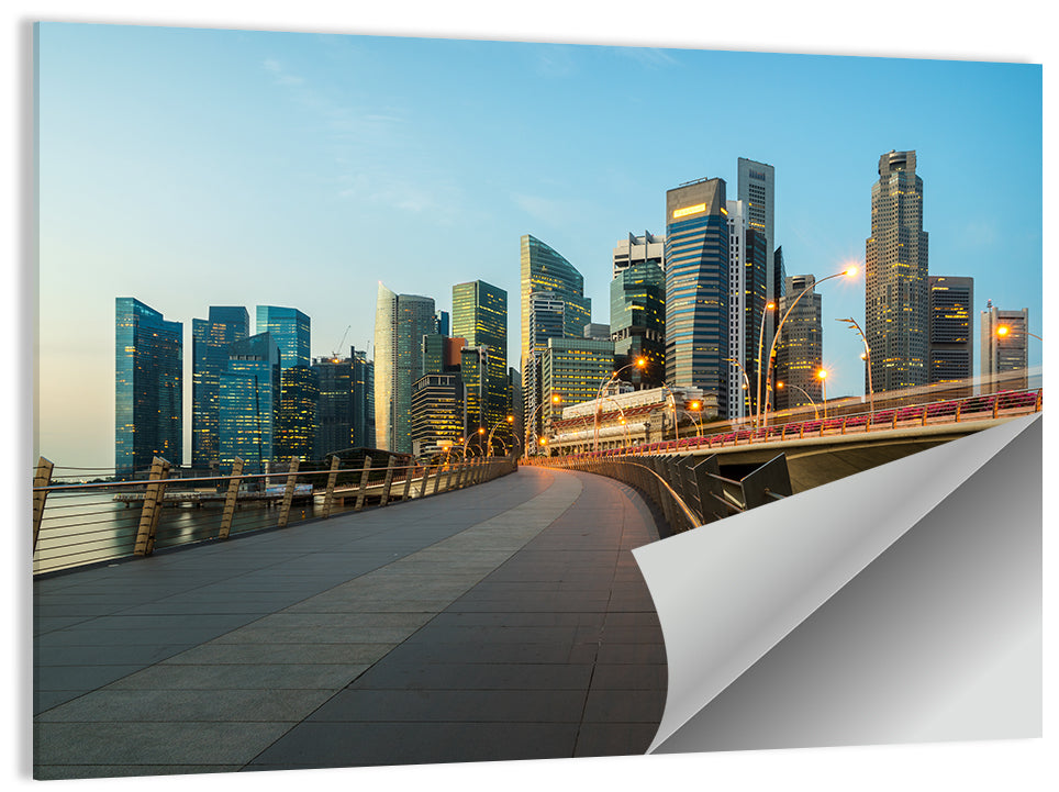 Singapore Business District Wall Art