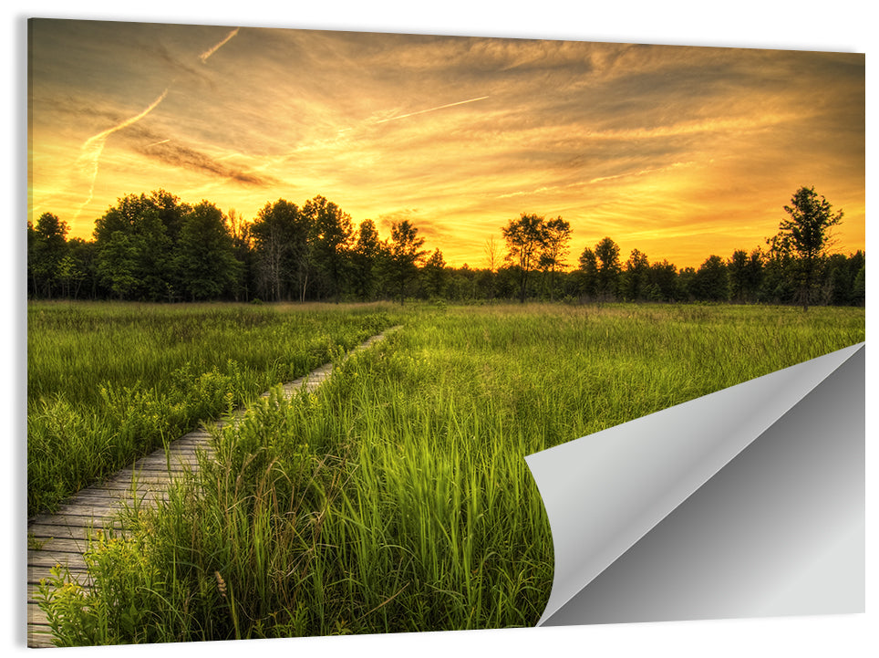Irwin Prairie Boardwalk Sunset Wall Art