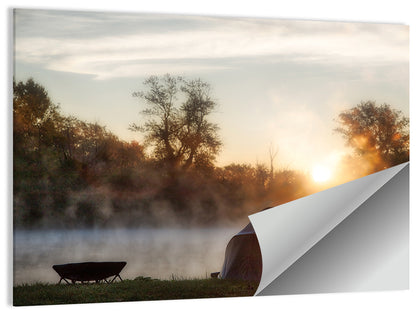 Fishing Tents at Sunrise Wall Art