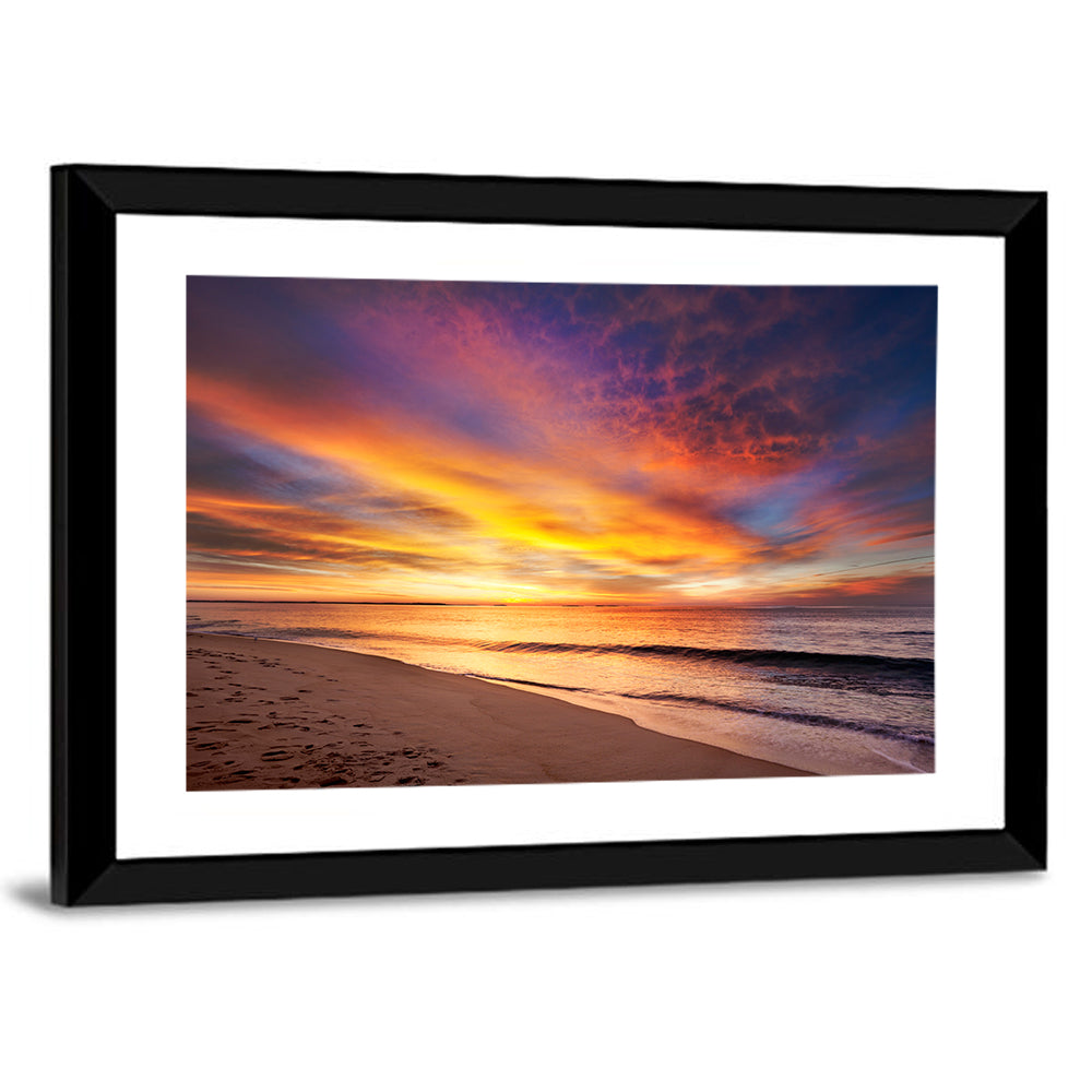 Maine Beach Sunrise Wall Art