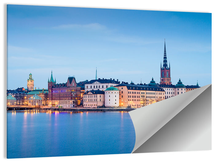 Twilight Over Riddarholmen Wall Art as a poster print