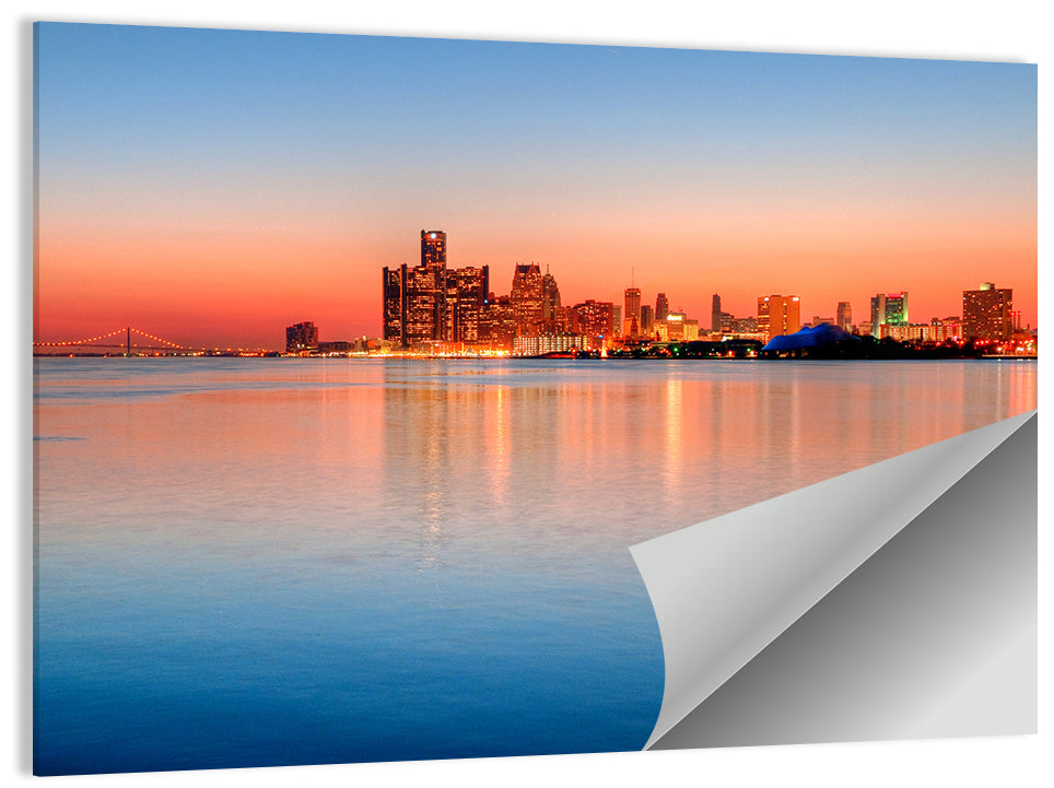Detroit Skyline Wall Art