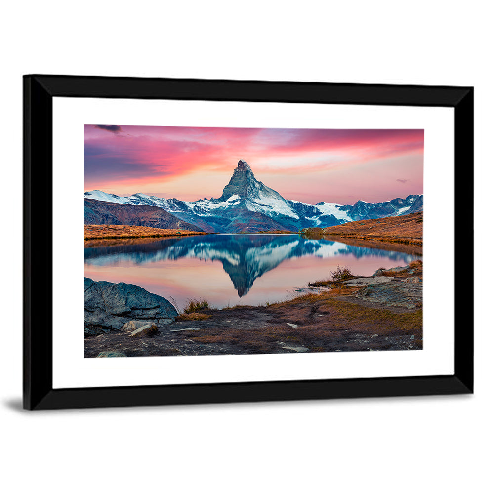 Matterhorn Reflection at Stellisee Wall Art