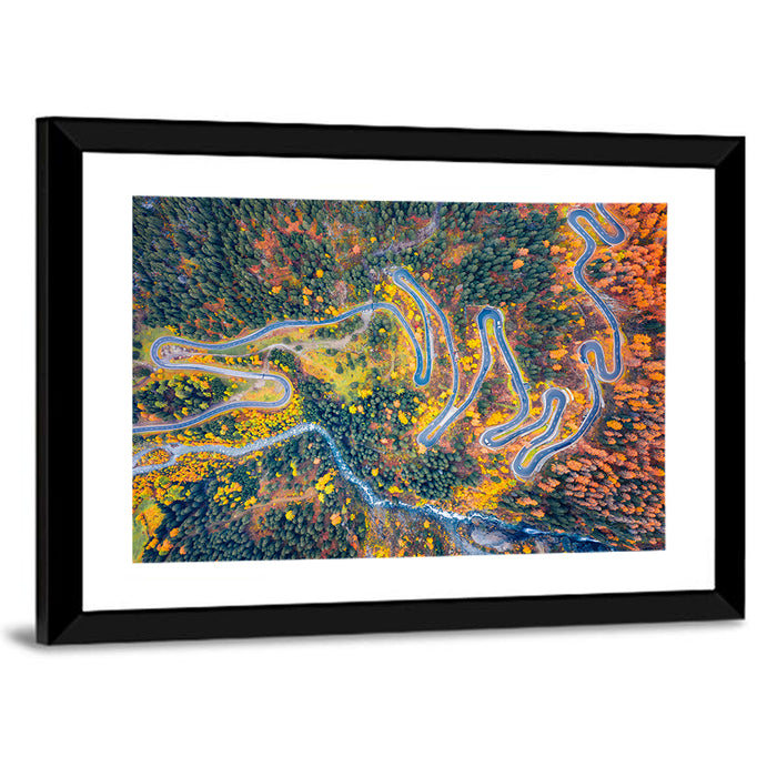 Maloya Pass Aerial View Wall Art as a framed print