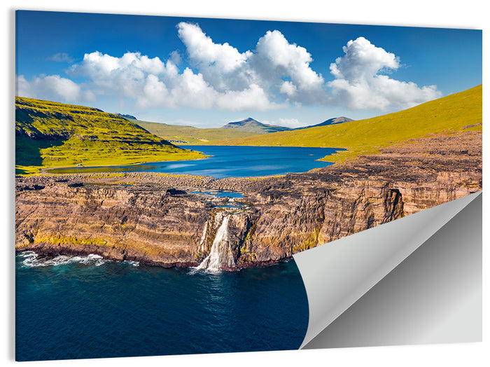 Mulafossur Waterfall Gasadalur Wall Art as a poster print