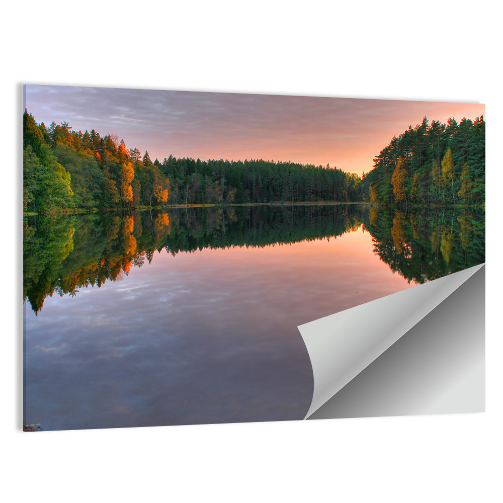 Estonian Lake at Golden Hour Wall Art