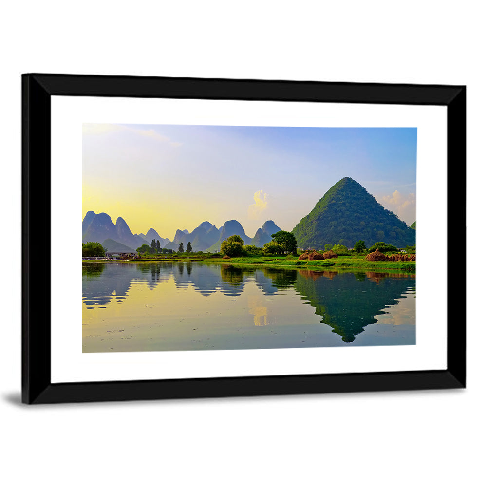 Yangshuo Reflection on Li River Wall Art