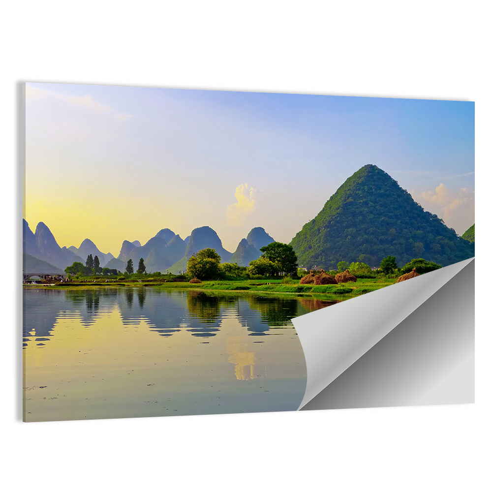 Yangshuo Reflection on Li River Wall Art