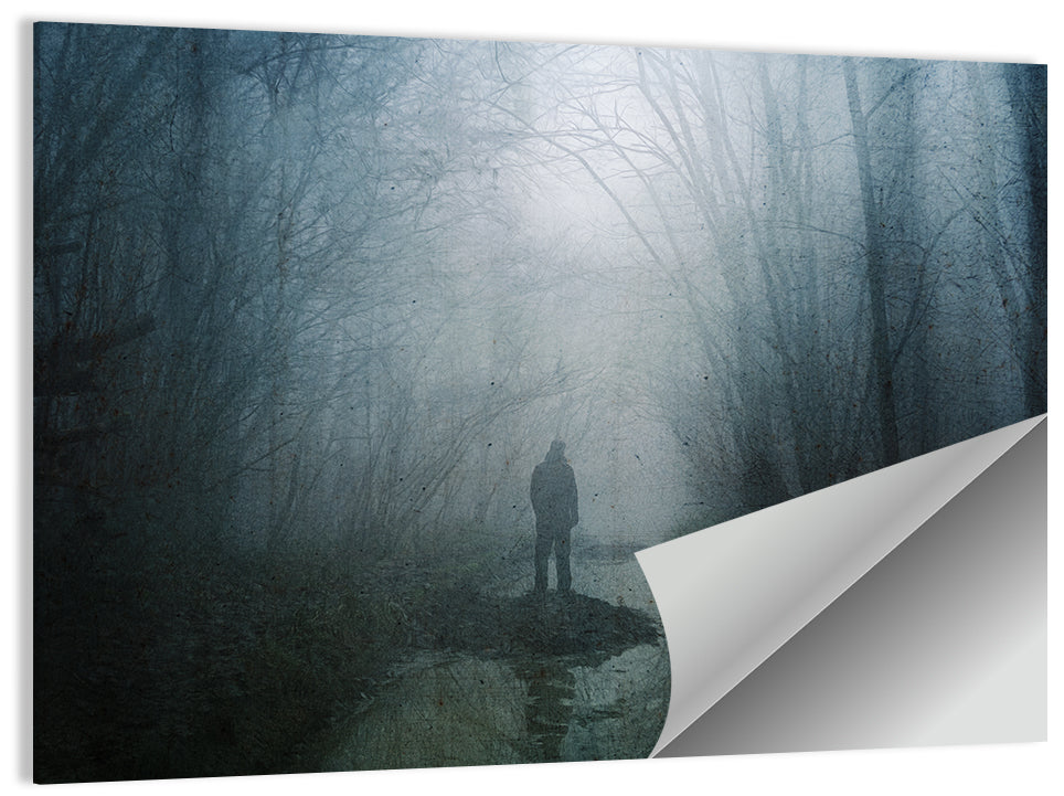 Scary Forest Pathway Wall Art