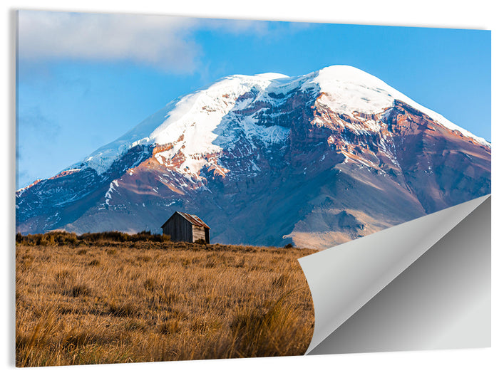 Chimborazo Rustic Mountain Landscape Wall Art as a poster print