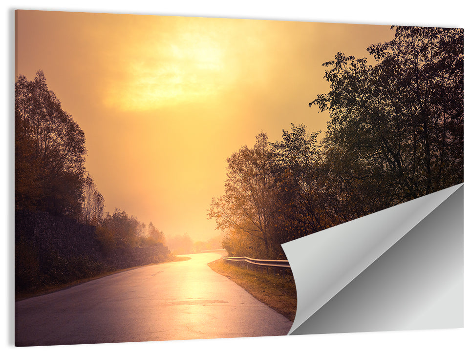 Windy Forest Road Wall Art