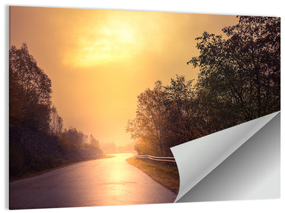 Windy Forest Road Wall Art