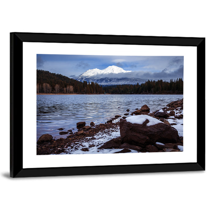 Mount Shasta and Lake Siskiyou Wall Art as a framed print