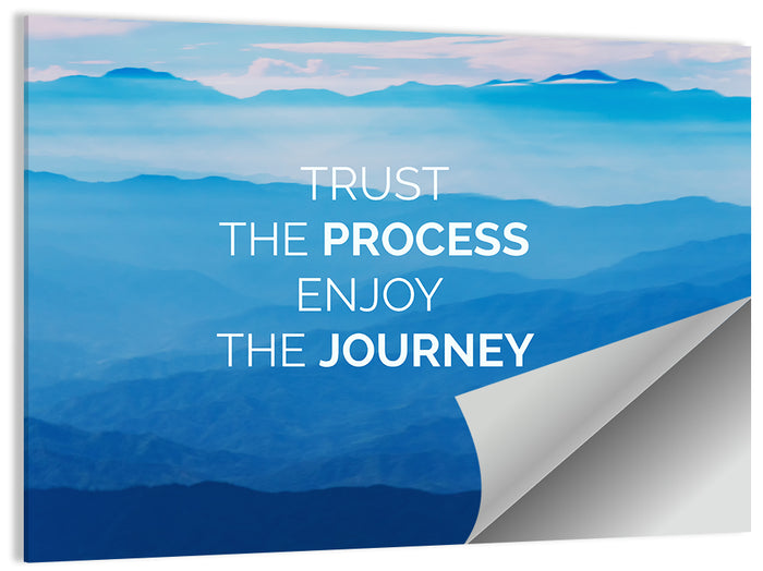 Trust the Process Mountain Layers Wall Art as a poster print