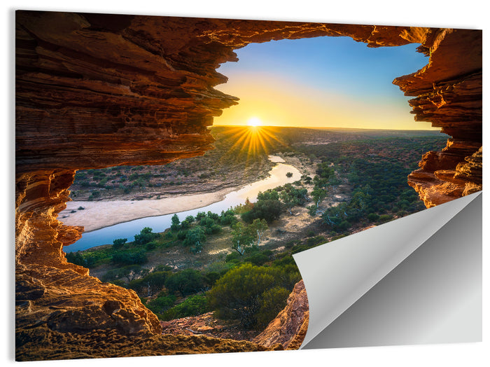 Nature's Window Sunrise, Kalbarri Wall Art as a poster print