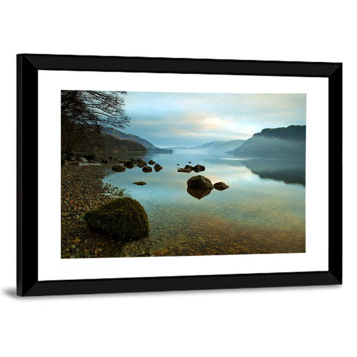 Ullswater Misty Morning Wall Art as a framed print
