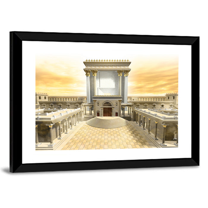 Herodian Temple at Sunset Wall Art as a framed print