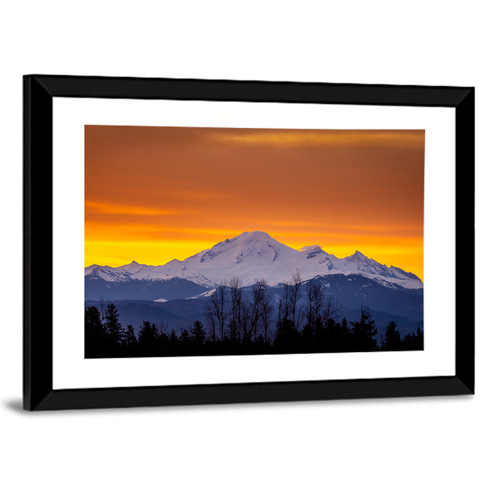 Sunrise Over Mount Baker Wall Art as a framed print