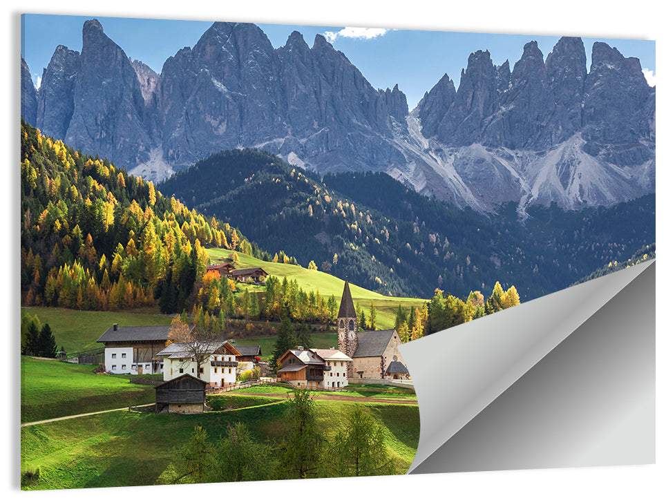 Santa Maddalena Autumn Village Wall Art