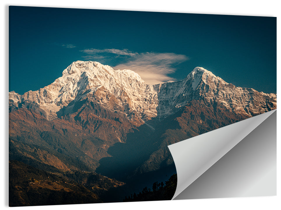 Annapurna South Summit with Wispy Clouds Wall Art